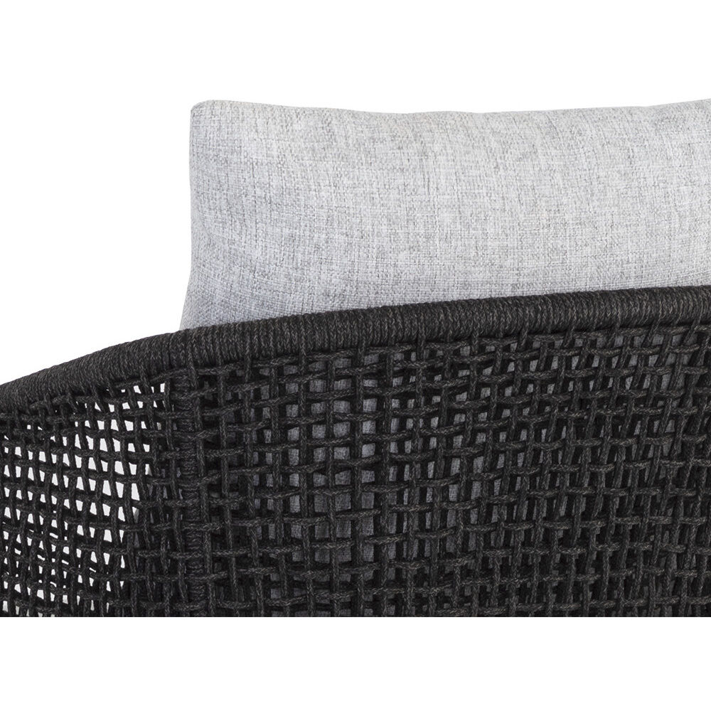 Capri 38 inch Smoke Grey / Copacabana Marble Outdoor Counter Stool